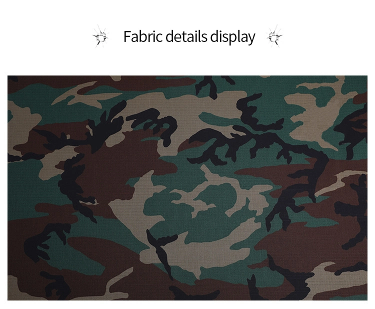 Woodland Camouflage Fabric Miltary Camouflage Twill Ripstop Woodland Army Camo Fabric